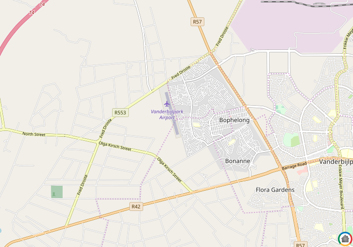 Map location of Bophelong